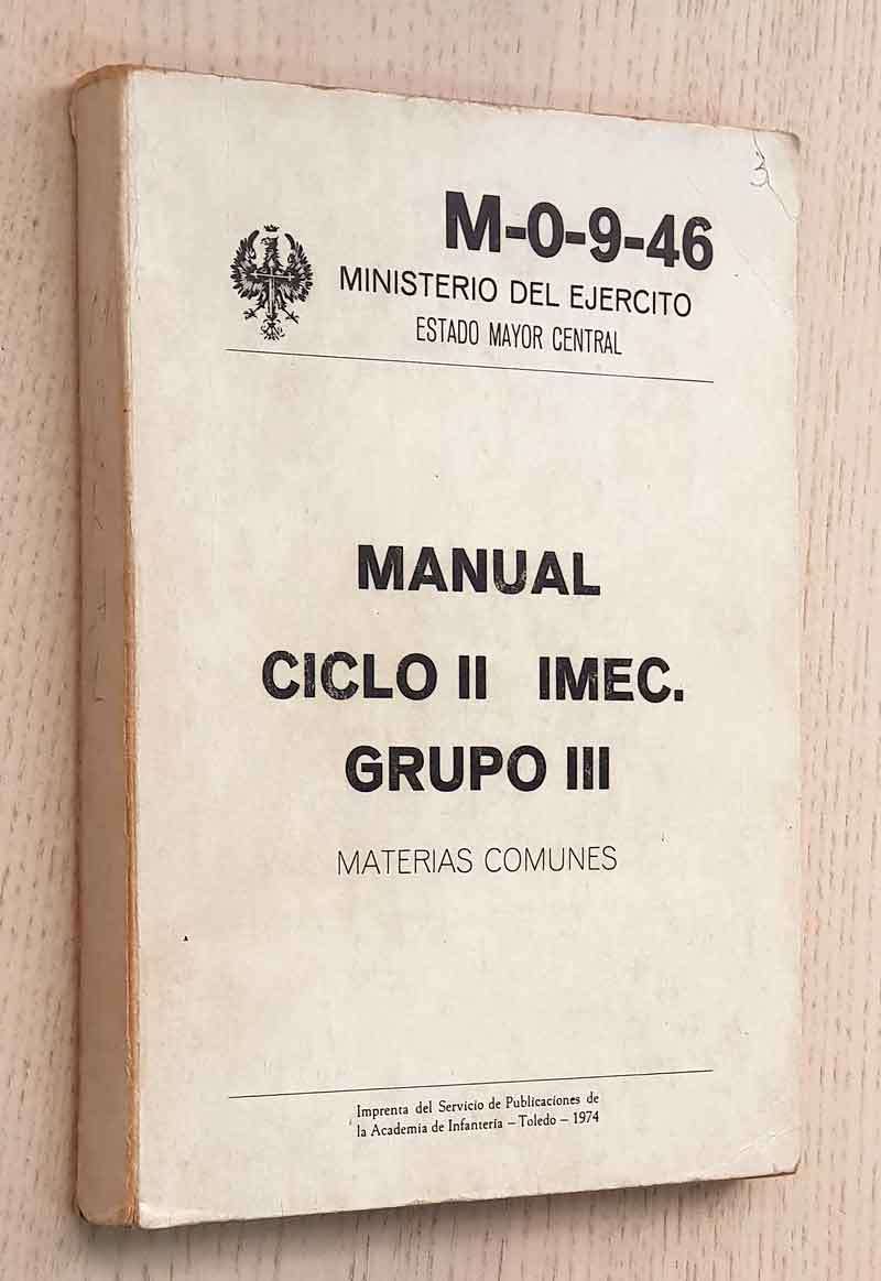 MANUAL CICLO II IMEC. GRUPO III - MATERIA COMUNES
