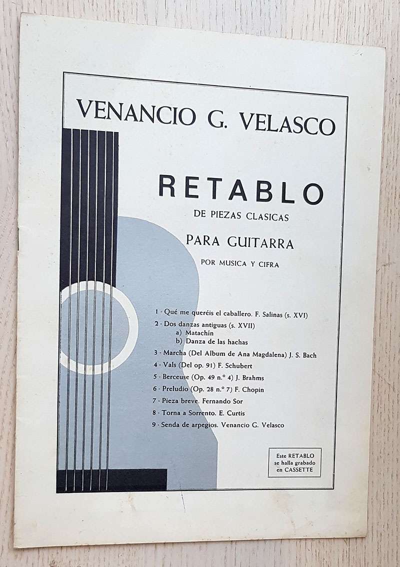 RETABLO DE PIEZAS CLÁSICAS PARA GUITARRA. por música y cifra